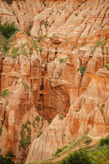 Red rocky slopes Rapa Rosie is a protected geological and floristic reservation area near Sebes...