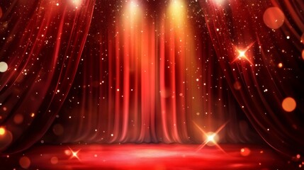 A circular spotlight casts a glow on the elegant fabric.