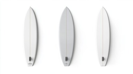 Isolated view of a modern white board suitable for beach sports.