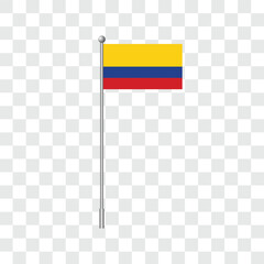 Flag of Colombia clip art element graphic design. Vector illustration