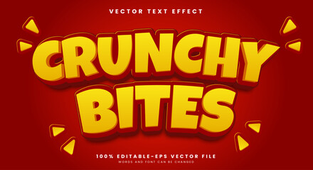 Crunchy Bites Snack Style Editable Text effect Template