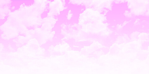 Fototapeta premium Clouds and bright pink sky. pink clouds and sky for background Abstract, postcard nature art pastel style, soft and blur focus.