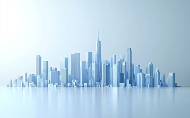 Naklejka premium Modern Urban Design Presented in Digital Format