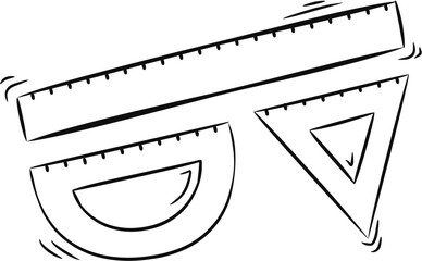 Hand drawing illustration of paper plane and cloud. Back to school. Editable EPS format