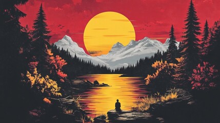 Dive into the mesmerizing world of surrealism with a summer landscape collage.