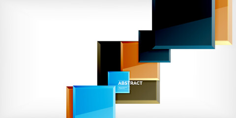 Shiny glossy metallic or plastic square design background. Vector Illustration For Wallpaper, Banner, Background, Card, Book Illustration, landing page