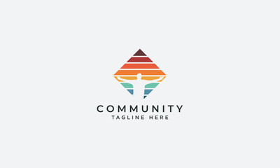 Community logo design vector template