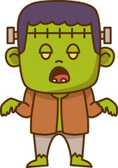 Cute Frankenstein Illustration