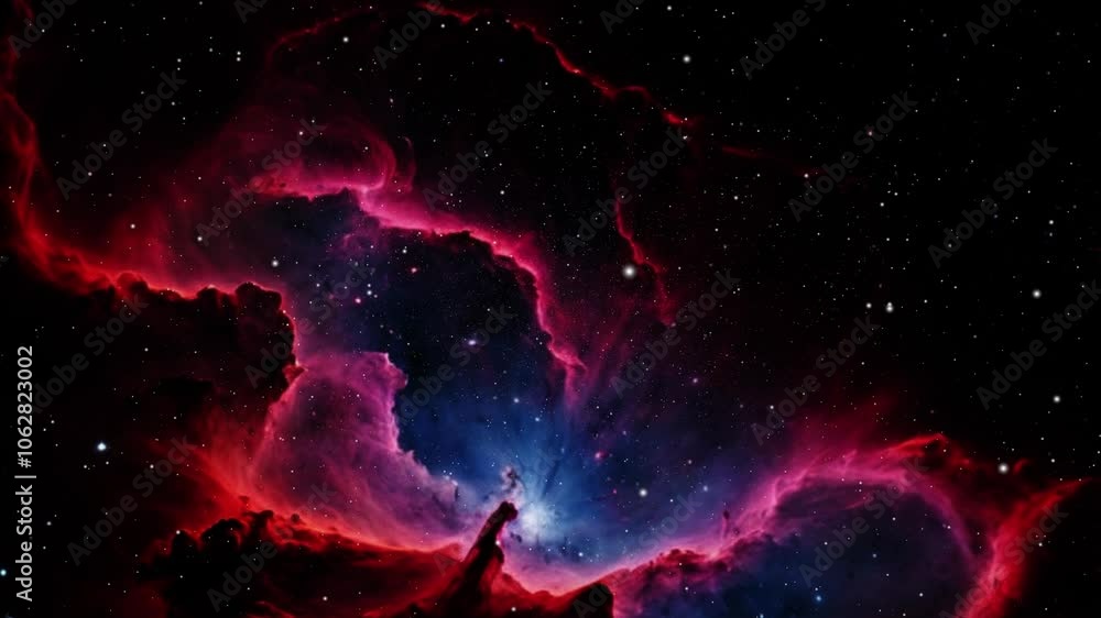 Canvas Prints nebula in outer space, gas and dust clouds 4k
