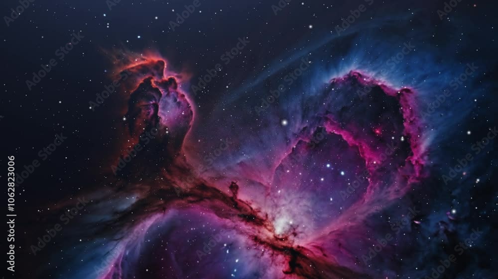 Canvas Prints view of nebula in outer space with star ultra hd