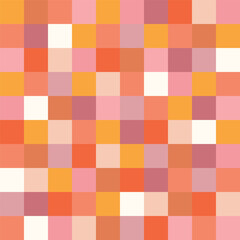 Colorful abstract geometric seamless pattern. Vector background with multicolored  squared blocks. Bright and joyful checkered surface design