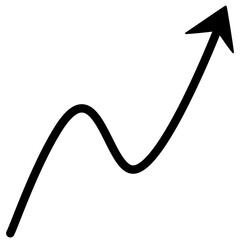 上向きの黒い矢印