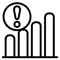 Risk growth Line Icon