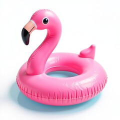 inflatable ring in the shape of a flamingo
