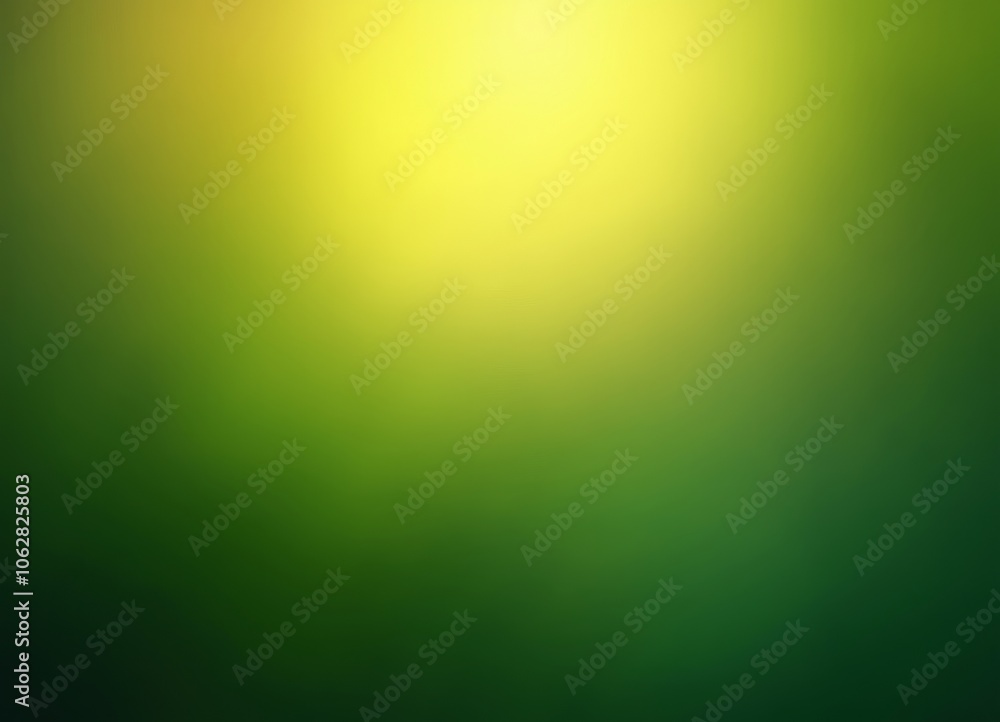 Poster bright green and yellow gradient background with soft bokeh effect