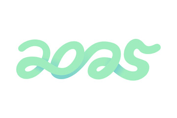 立体的でかわいい緑色の2025