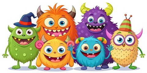 Hilarious Halloween space monsters, doodle-style!