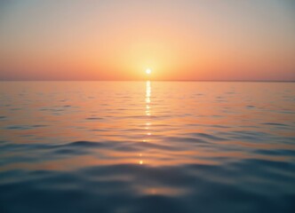 Fototapeta premium Tranquil ocean sunset with reflective water and vibrant sky