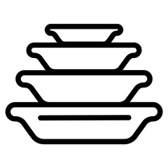 Dishware Line Icon