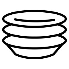 Plate Line Icon