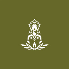 Traditional culture lady logo