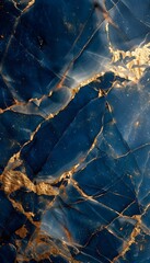 A close-up of a blue and gold marbled stone surface, showcasing intricate patterns and textures.