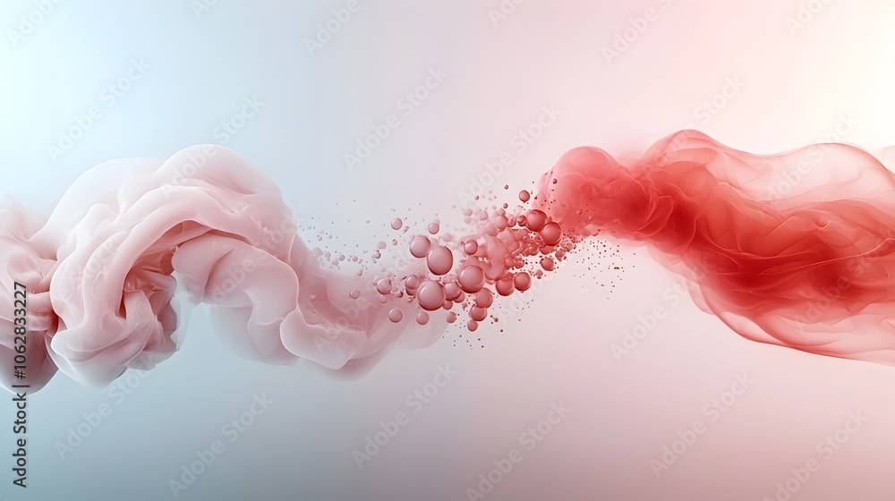 Poster graceful and freeflowing molecular formations with dynamic and ethereal chemical structures in an im