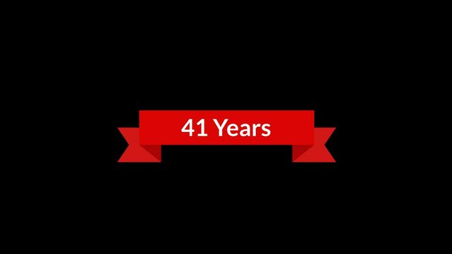 41 Years Red Ribbon Animation