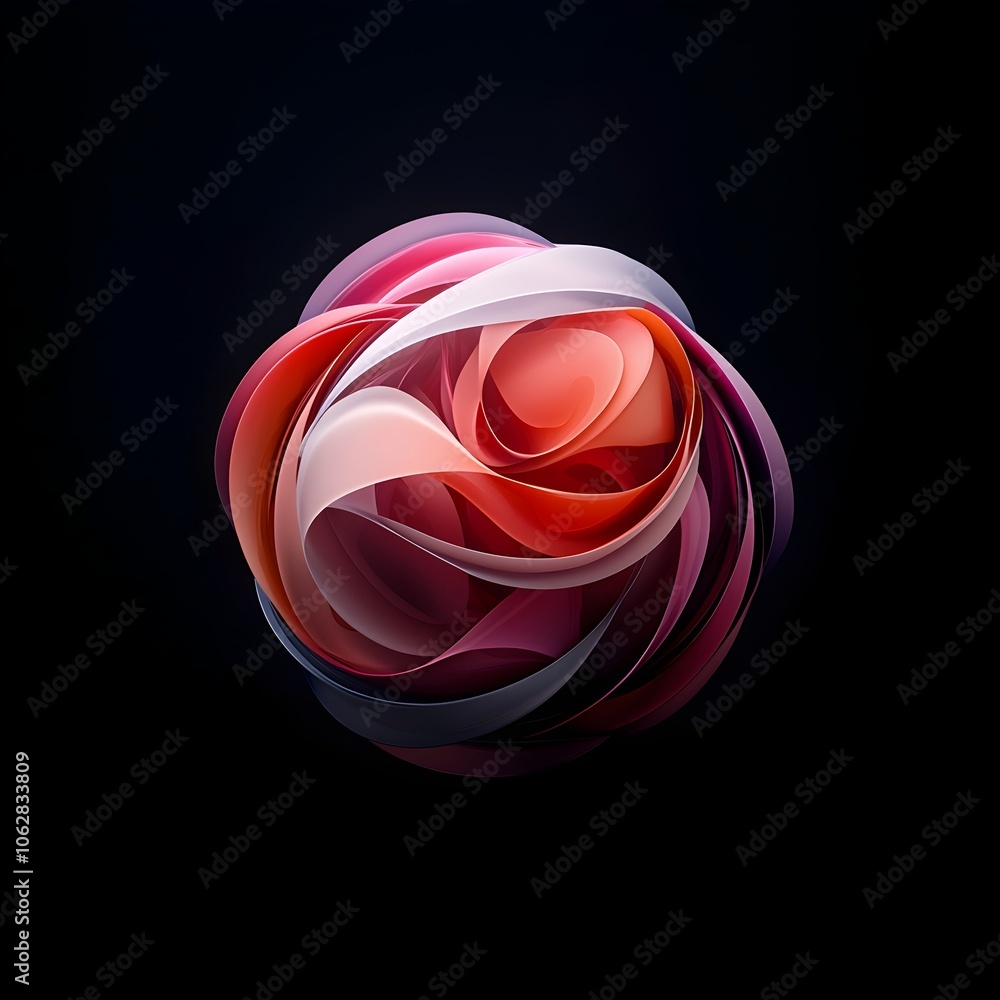 Poster captivating molecular orb iridescent geometric patterns kaleidoscopic distortion and futuristic aest