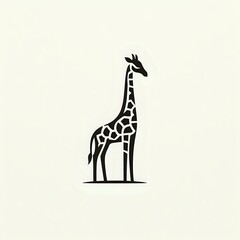 Naklejka premium giraffe logo