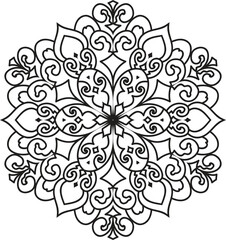 Outline Mandala Patterns for Adult coloring book or coloring pages Stress Relief Coloring Page