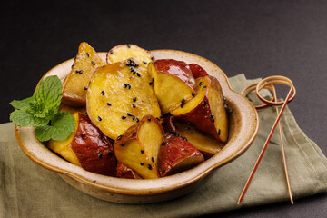Candied Sweet Potatoes or Goguma Mattang or Daigaku Imo