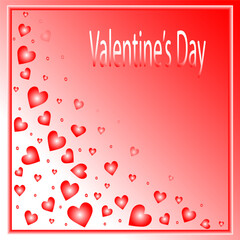 valentine background with hearts