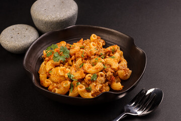 American Goulash or Slumgullion is an American Comfort Dish, Made From Elbow Pasta, Beef and...