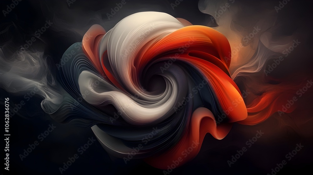Poster mesmerizing molecular swirl a captivating digital art of ethereal patterns and vibrant hues this str