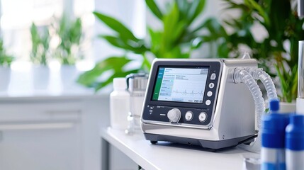 Explore the detailed bipap machine interface in use