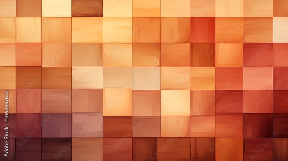 Poster abstract geometric shapes. creating a vibrant background with warm autumn colors