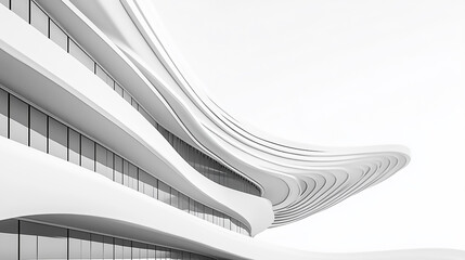 Architectural Blueprint of a Modern Office Building with Large Windows and a Glass Facade Industrial construction, wireframe rendering, technical illustration 
