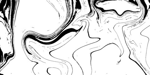 Abstract marble texture. Black and white background. Liquid paint. Horizontal wallpaper.