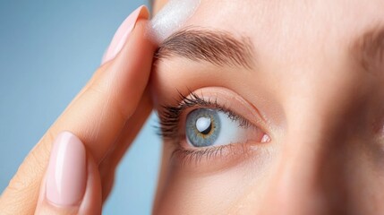 Dermatologist applies cooling gel for anti-aging treatment