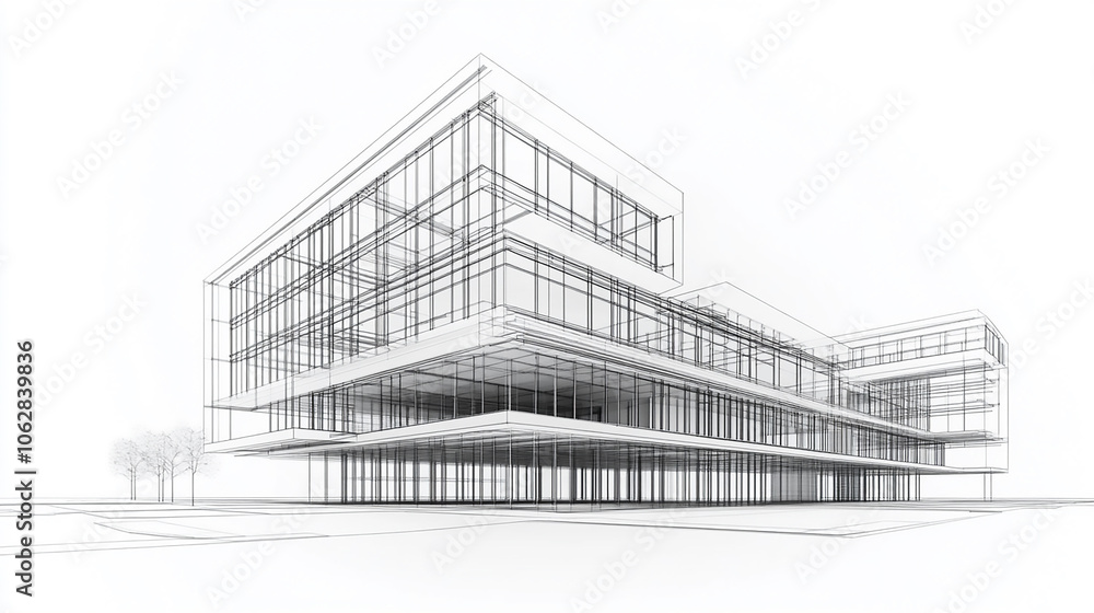 Aufkleber draw sketch architecture architecture drawing banner background for design modern architecture build