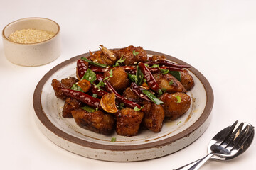 Chongqing Chicken or Sichuan La Zi Ji is a Traditional Spicy Dish of Chicken and Dried Red Chilies.