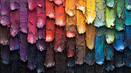 Abstract Colorful Oil Paint Texture Background Vibrant Palette Art