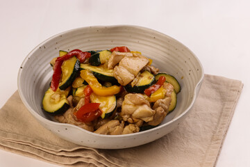 Chicken Stir Fry with Zucchini.