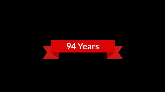94 Years Red Ribbon Animation