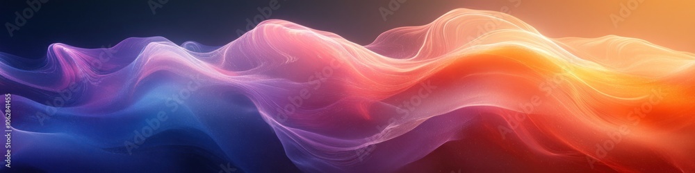 Poster abstract waves of color in a smooth, flowing design.