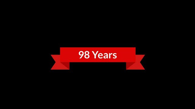 98 Years Red Ribbon Animation