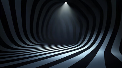 Naklejka premium A vanishing point background with black and white speed lines evokes a sense of motion, ideal for a running concept abstract background featuring radial, radiating lines that create a sense of motion