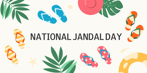 National Jandal day. December 2. Template for greeting card, banner, poster, flyer, background, brochure. Vector illustration.