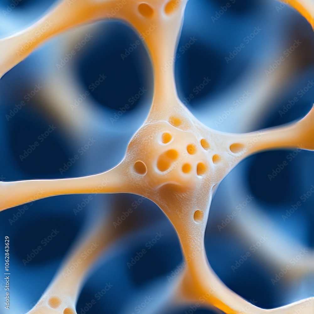 Poster abstract 3d render of a porous structure.